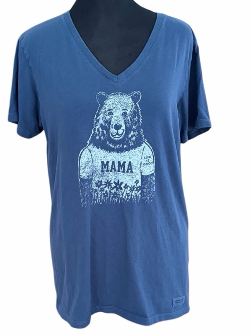 Life Is Good MAMA Bear Crusher navy tee shirt size Medium. - Picture 2 of 8